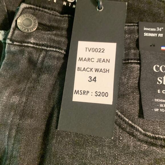 Si Tu Veux Superstack Black Wash Mens Jeans Size 34 - Picture 10 of 11